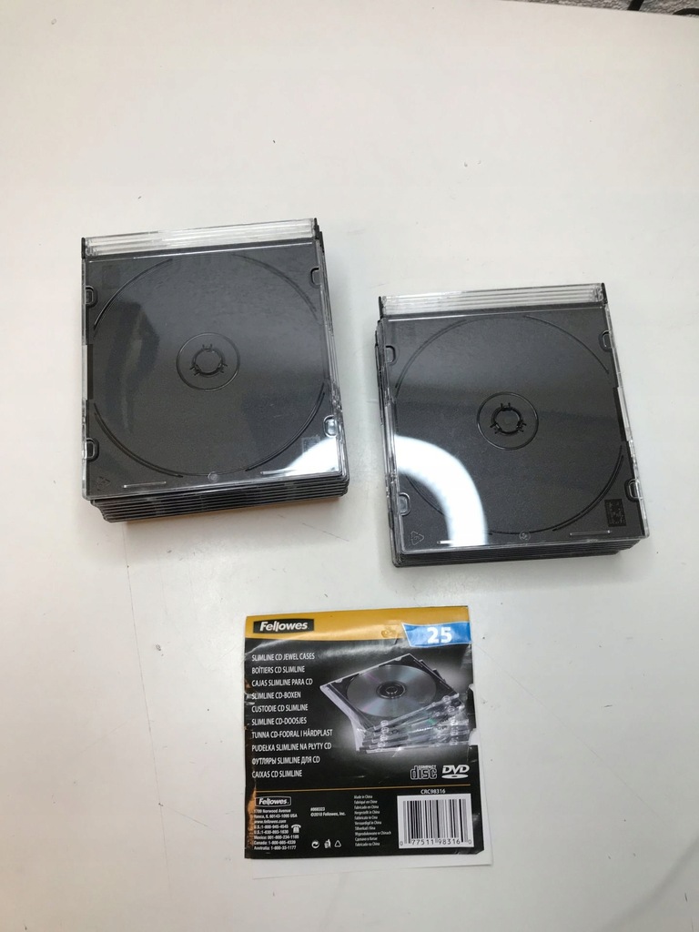 Pudełka FELLOWES Slimline na płyty CD/DVD