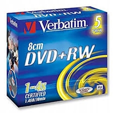 DVD+RW Verbatim 1,4GB x4 8cm 5 sztuk Slim Case