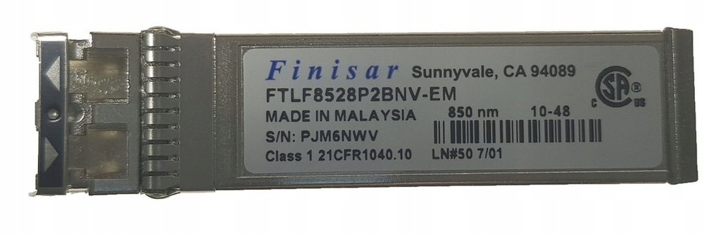 Купить FINISAR FTLF8528P2BNV-EM 8 ГБ SFP+ SWL-трансивер: отзывы, фото, характеристики в интерне-магазине Aredi.ru