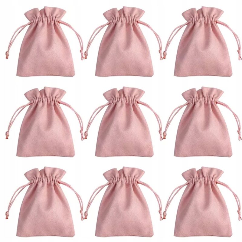 Pink Flannel Gift Bags 7x9cm 9x12cm 10x15cm
