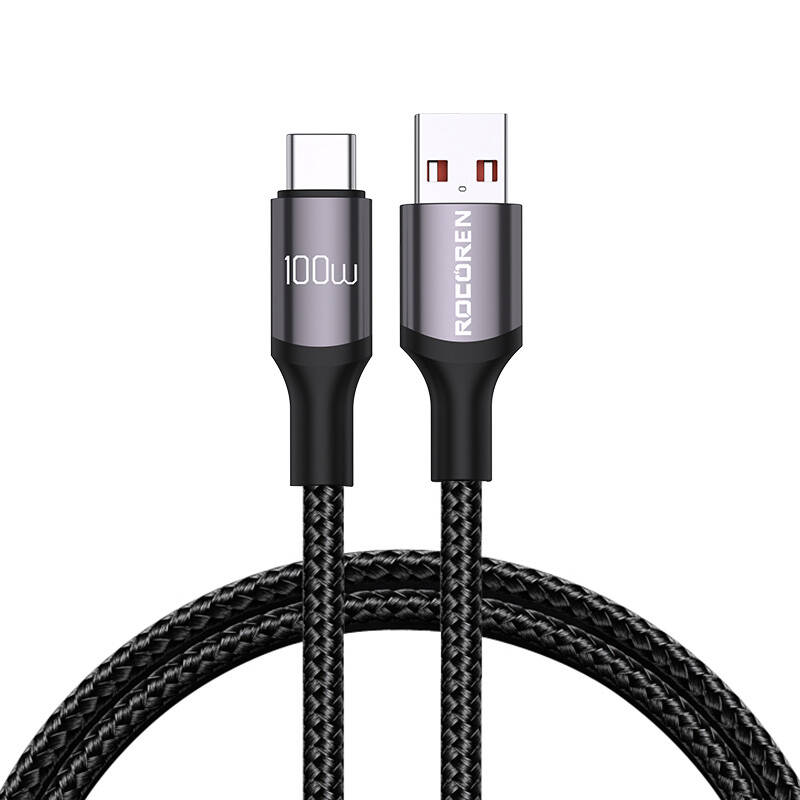 Kabel USB do USB-C Rocoren Retro Series PD 100W 1m