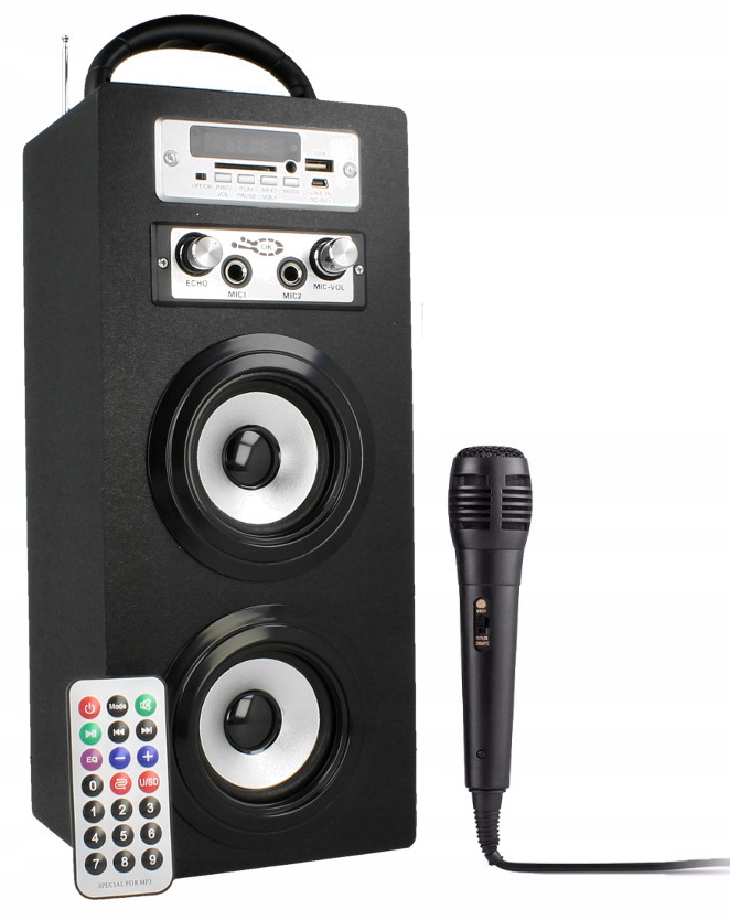 GŁOŚNIK PRZENOŚNY MP3 BLUETOOTH Z FUNKCJĄ KARAOKE 12024658986