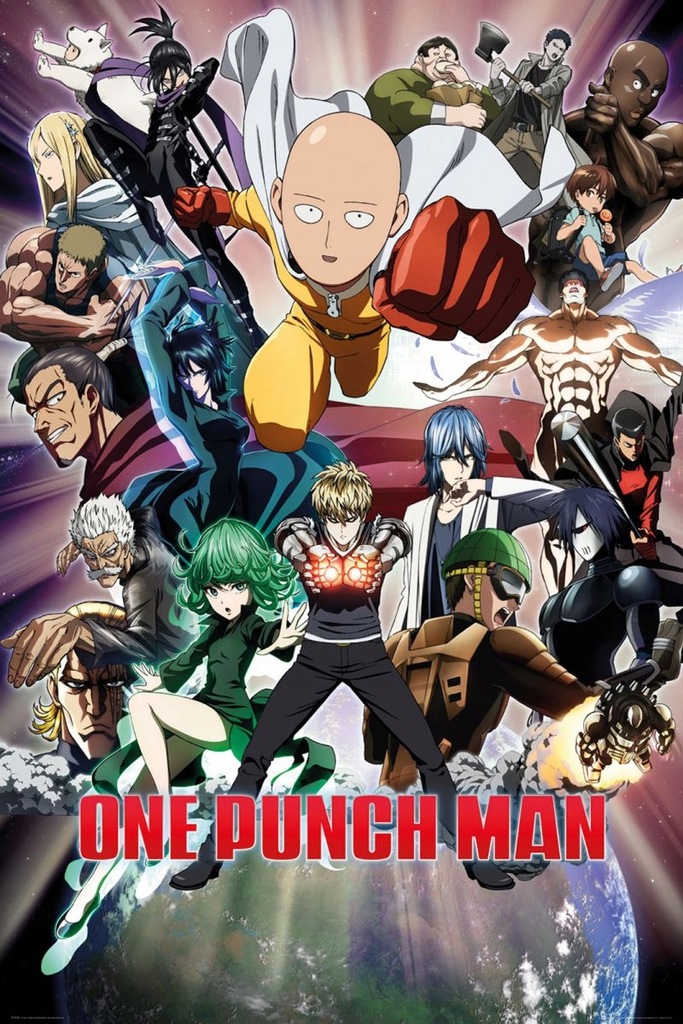 One Punch Man Collage - plakat 61x91,5 cm