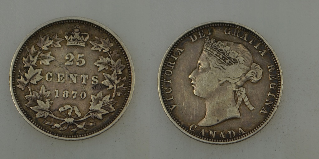 Kanada - srebro - 25 Cents 1870 rok