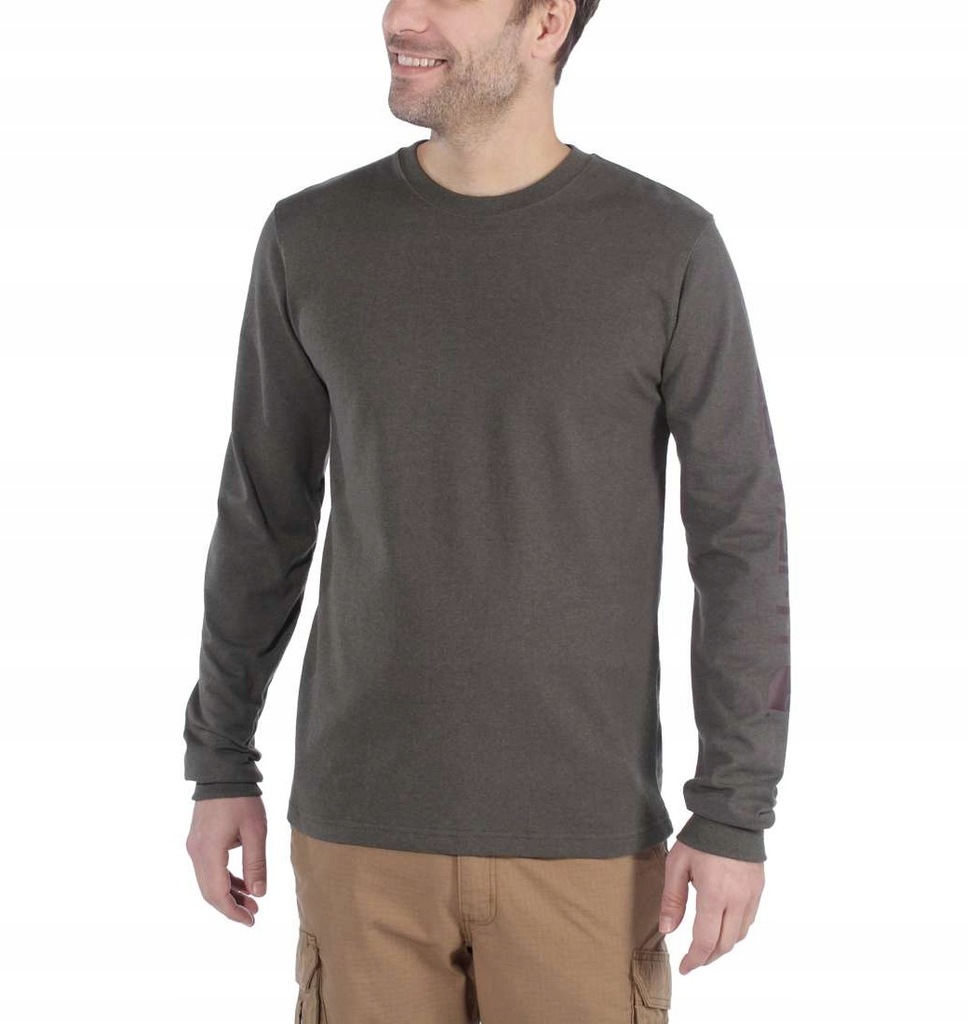 CARHARTT KOSZULKA LONG SLEEVE OLIVE HEATHER XL