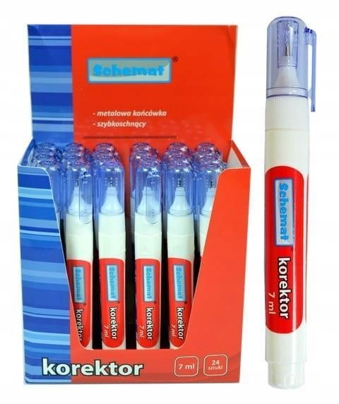 KOREKTOR Z METALOWĄ KOŃCÓWKĄ 7ML (24SZT), SCHEMAT