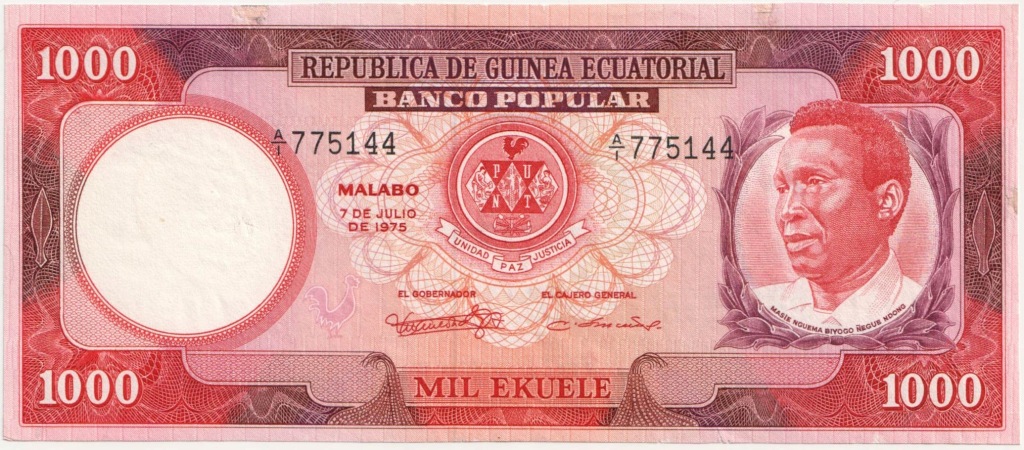 5.xx.Gwinea Równikowa, 1 000 Ekuele 1975, St.?