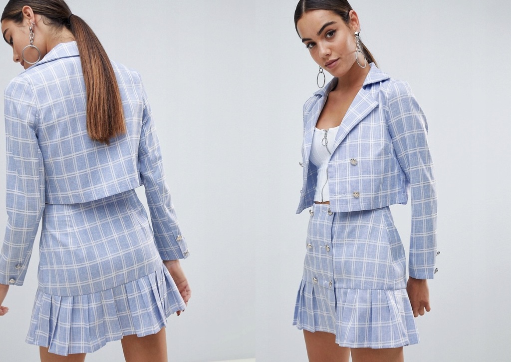 MISSGUIDED KRÓTKA MARYNARKA W KRATKĘ XL