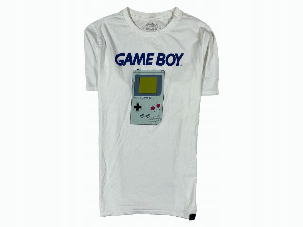 Pull&Bear tshirt Game Boy unikat print white M 38