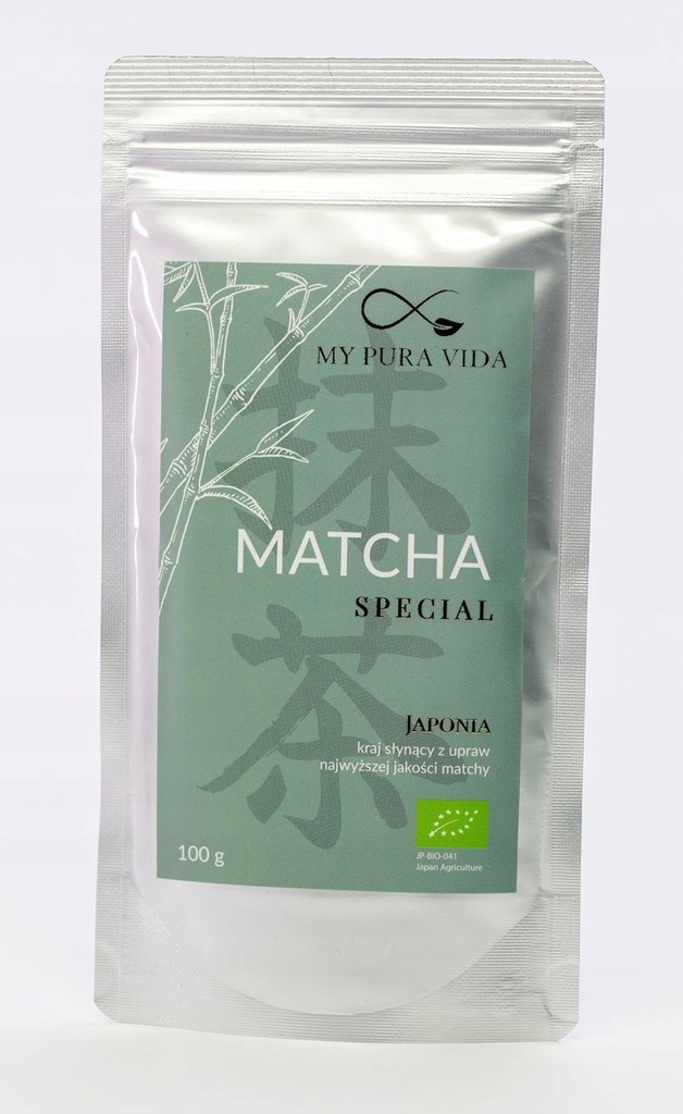 HERBATA ZIELONA MATCHA SPECIAL JAPOŃSKA BIO 100 g - MY PURA VIDA