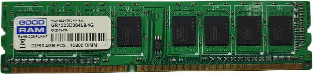 Pamięć RAM DDR3 4GB 1333MHz PC3-10600