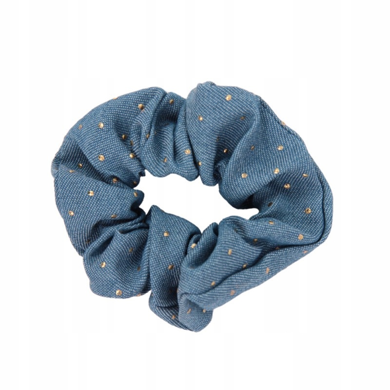 DONEGAL Ozdoby do włosów - Gumka Scrunchie denim (FA-5868) 1szt