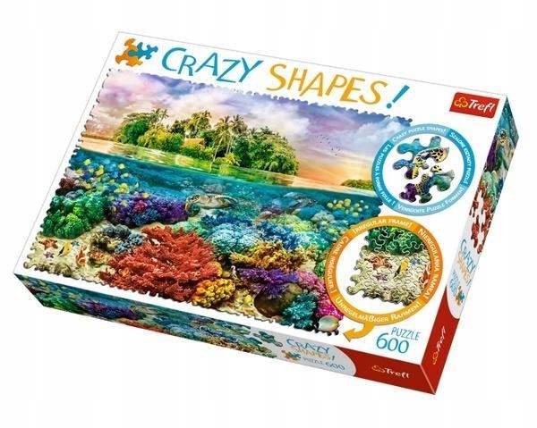 PUZZLE 600 CRAZY SHAPES TROPIKALNA WYSPA TREFL