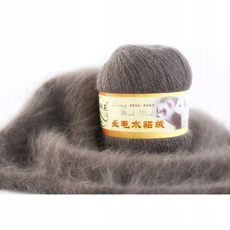 Mink Wool Knitted Yarn Soft Luxury Long Wool Shaw