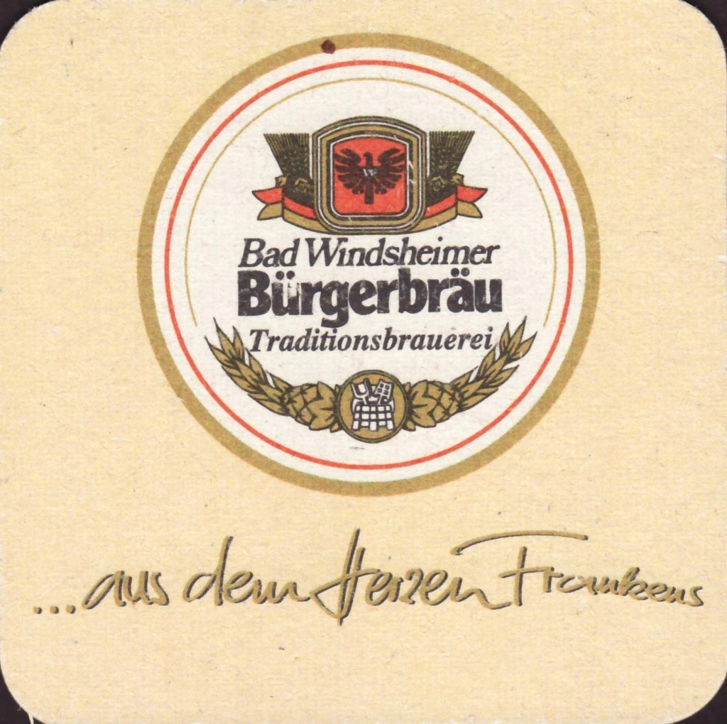 BAD WINDSHEIMER BURGERBRAU podstawka piwna wafel