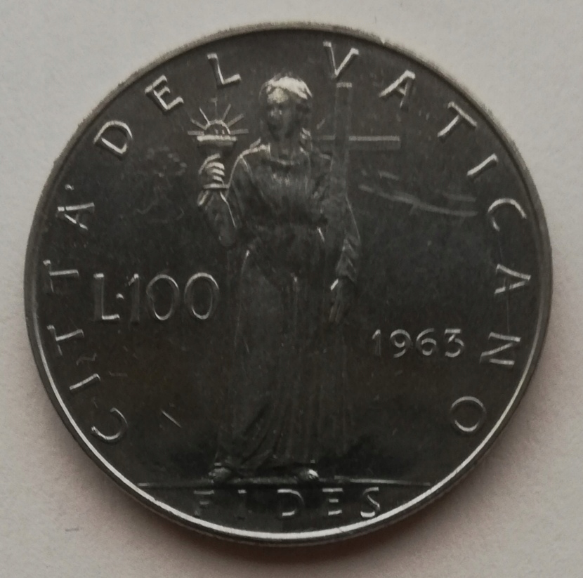 Watykan 100 lirów 1963