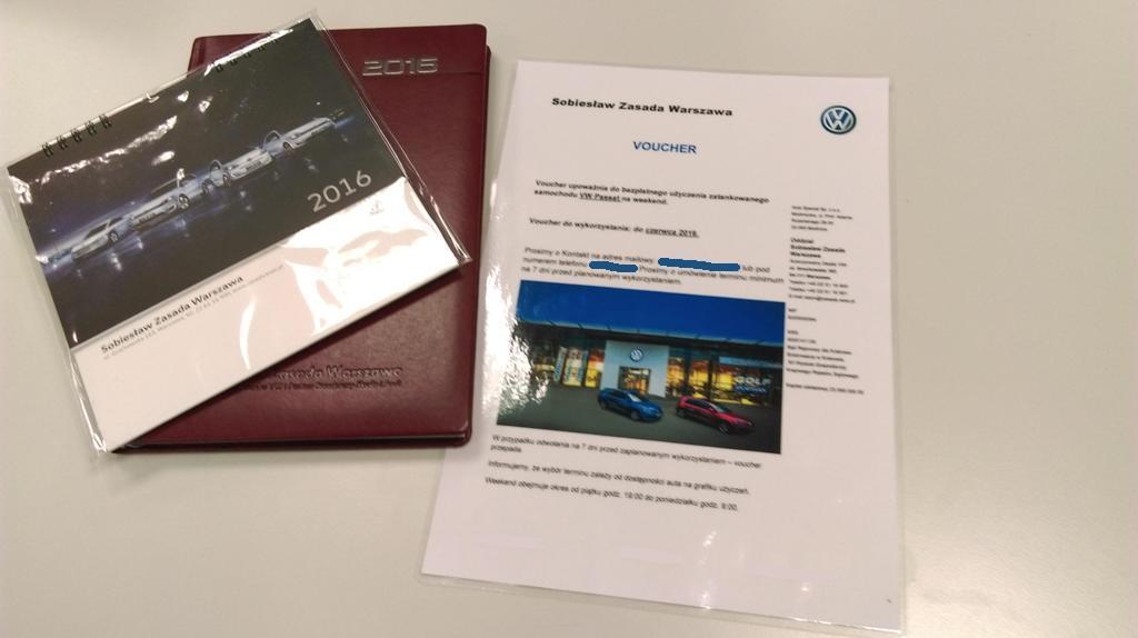 Voucher Sobiesław Zasada - VW PASSAT na weekend