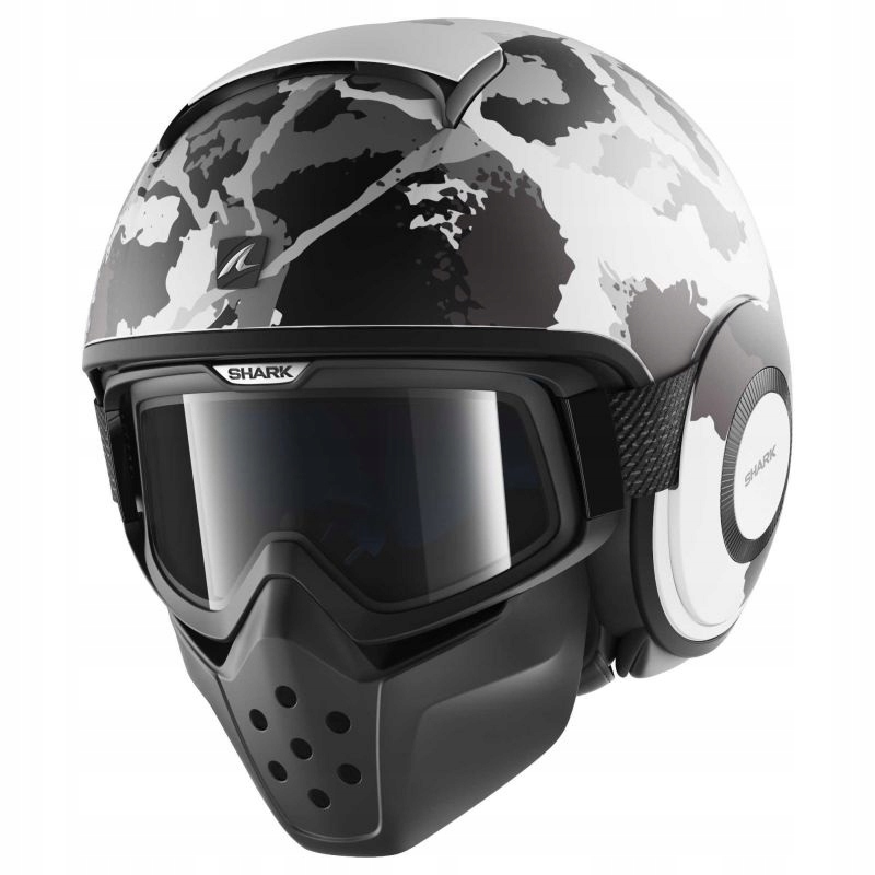 Kask Otwarty SHARK DRAK KURTZ Szary Biały Matt L