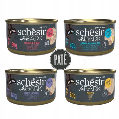 Schesir Cat After Dark Pate mix smaków 4x80g