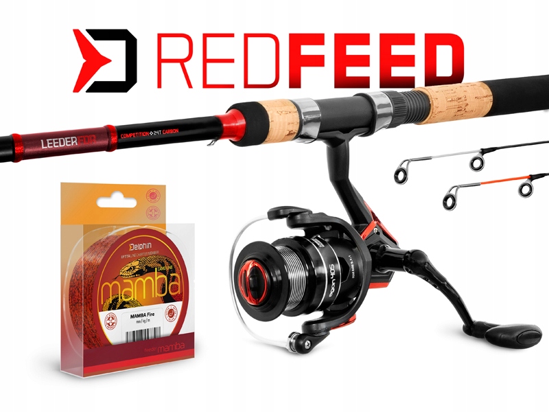 Zestaw feederowy Delphin RedFEED 360cm + 4T + 0,23mm - op.1 sztuk