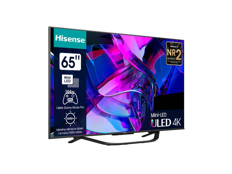 Telewizor HISENSE 65U7KQ MINILED 4K HDR10 144Hz