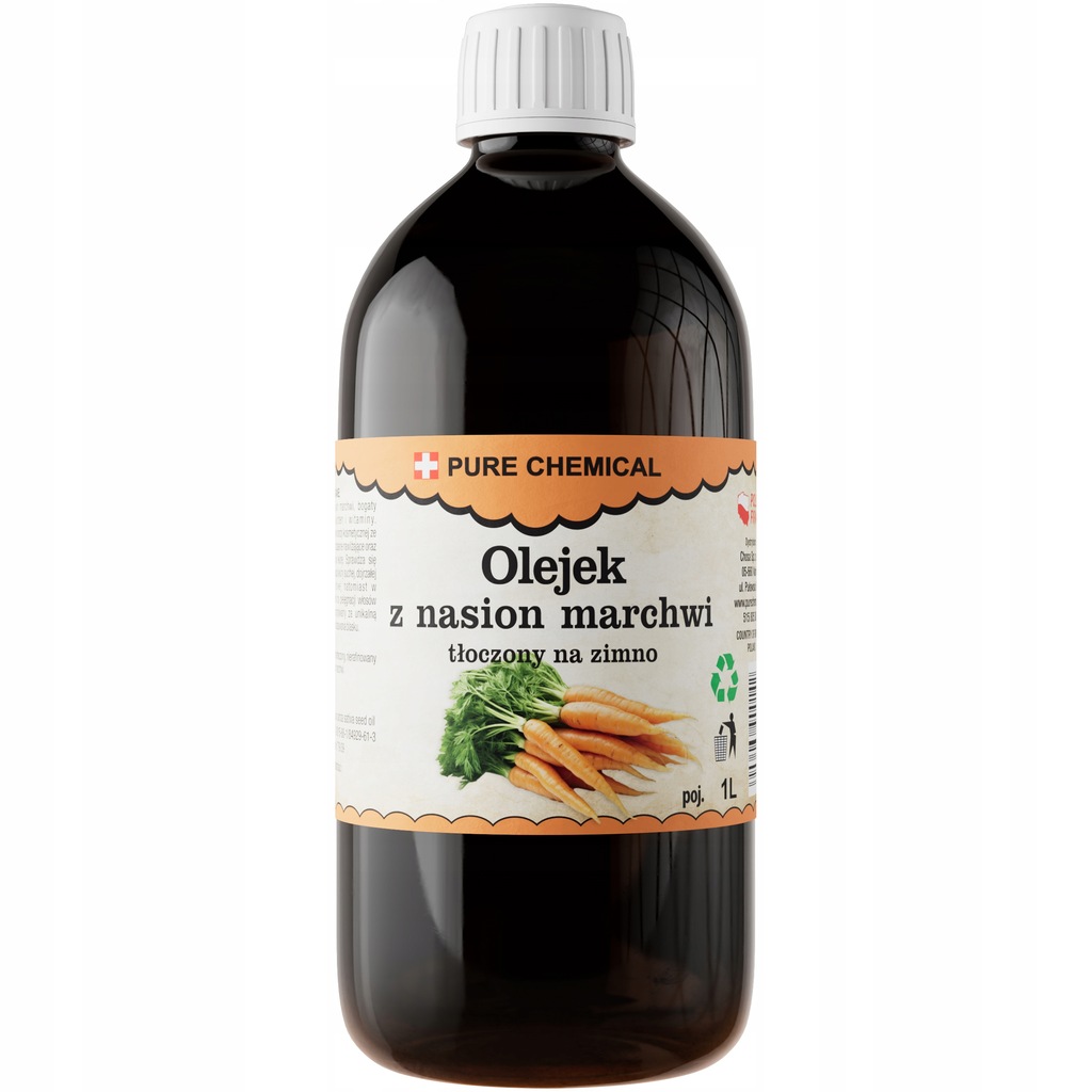 OLEJEK Z NASION MARCHWI NIERAFINOWANY TŁOCZONY NA ZIMNO 1000ml 1l