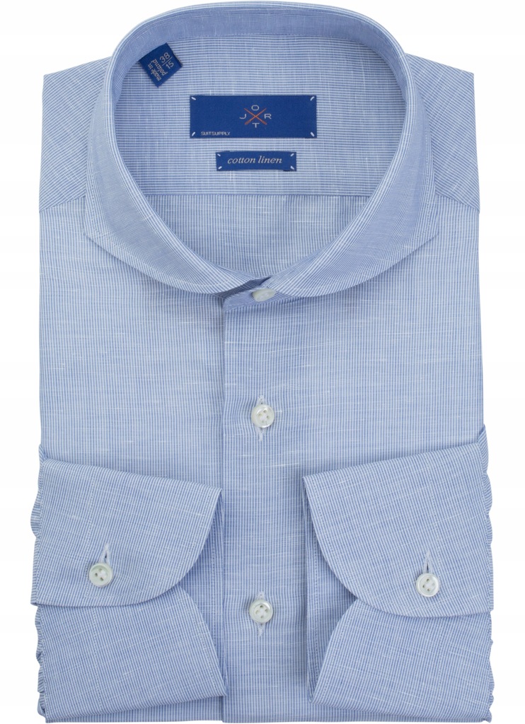 SUITSUPPLY JORT - KOSZULA SLIM COTTON LINEN - 39