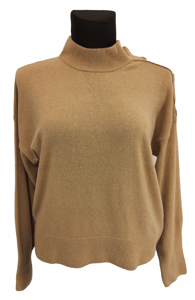Sweter luźny BENETTON wełniany oversize L