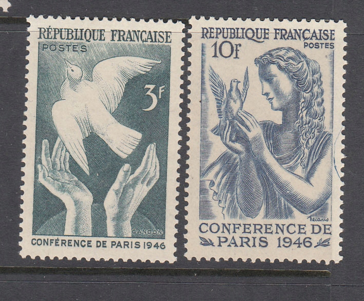 FRANCJA Mi 763-764 PRZYJAŹŃ seria z 1946