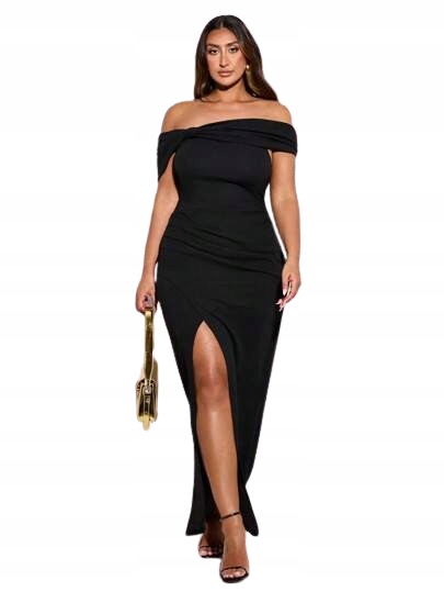 SHEIN SUKIENKA PLUS SIZE CZARNA HISZPANKA MAXI 44 Ł5E