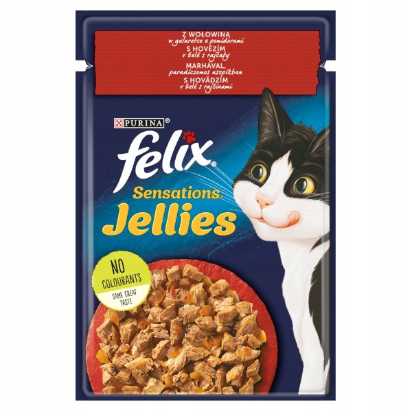 Purina Felix Sensations wołowina z pomidorami 85g