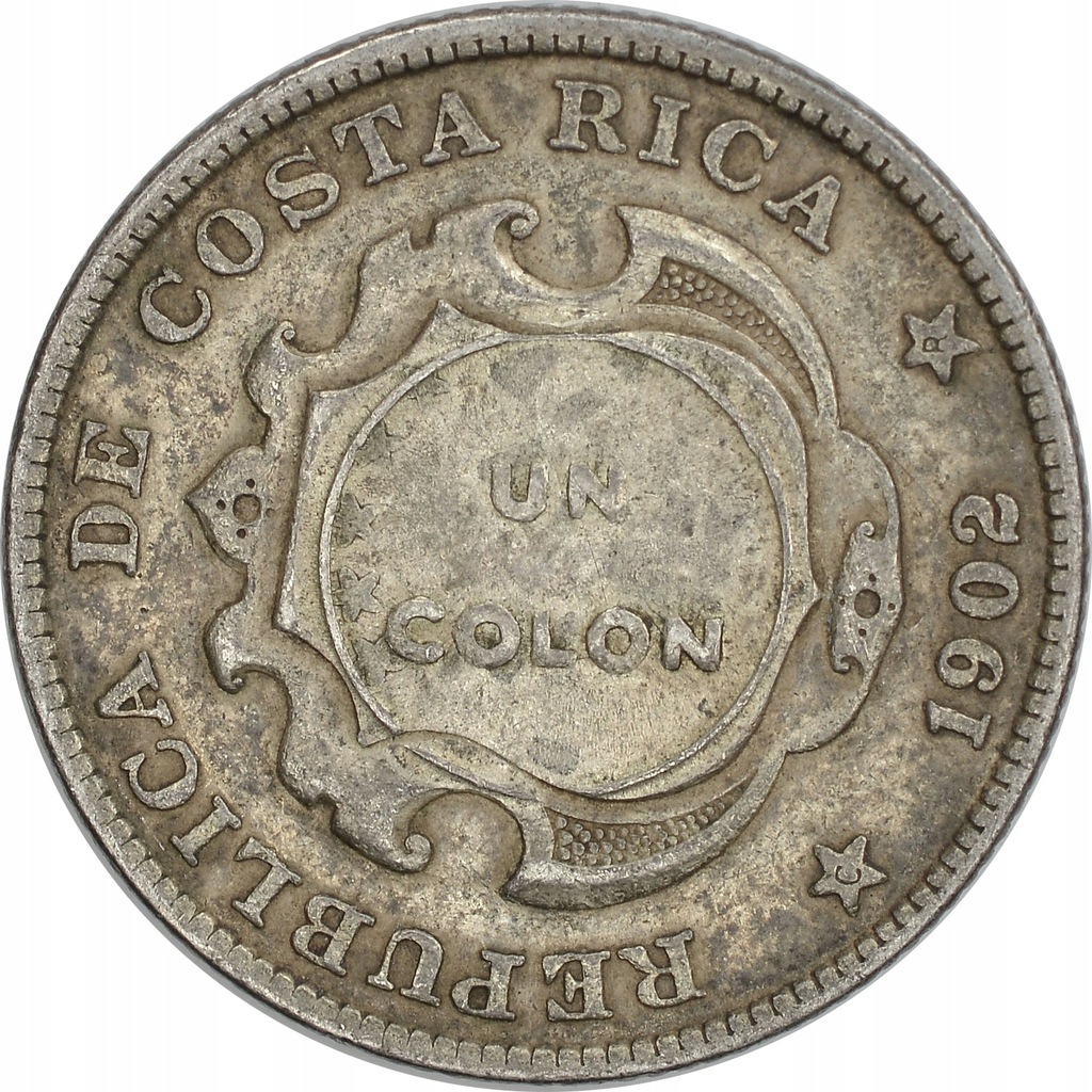 8.COSTA RICA, 1 COLON 1902 (1923) CY