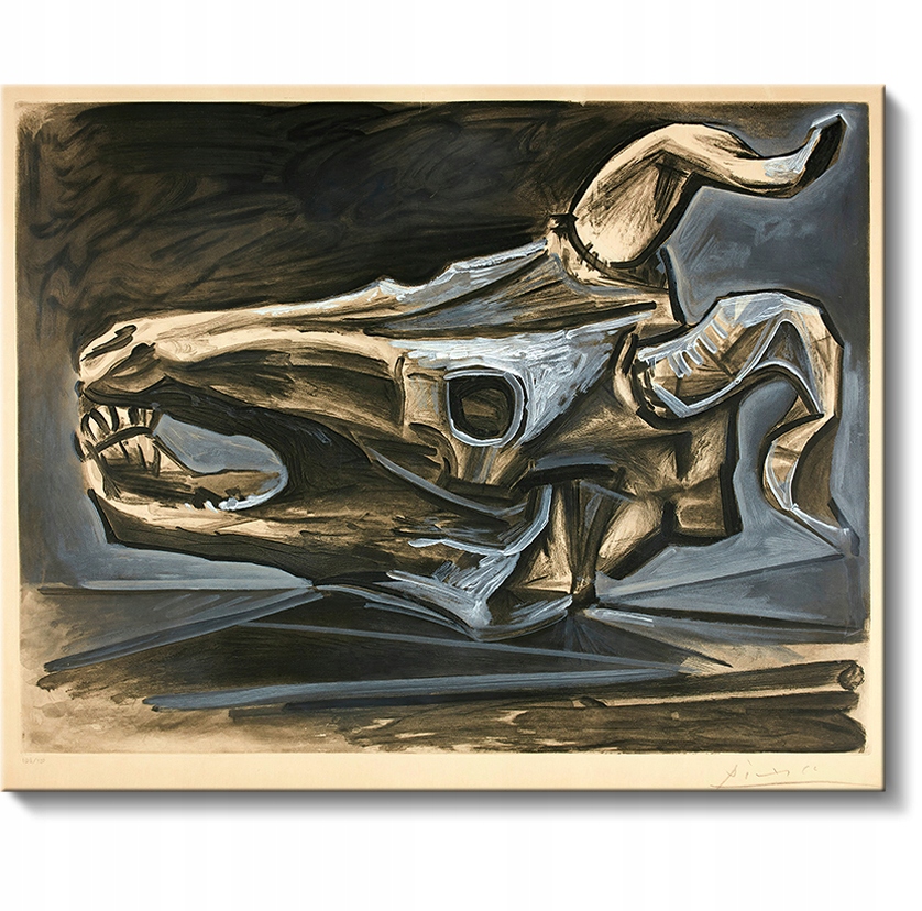 Pablo Picasso, Czaszka Kozy na Stole, 100x80 cm