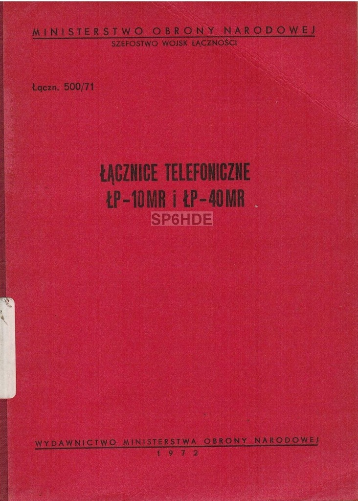 Instrukcje wojskowego sprzętu telefonicznego