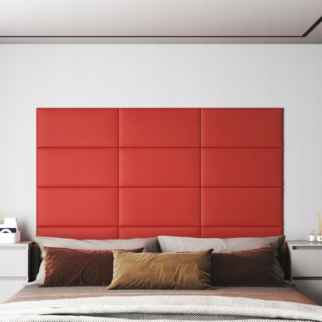 VidaXL Panele ścienne, 12 szt., czerwone, 60x30 cm