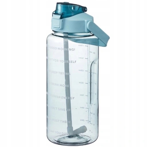 BUTELKA BIDON 2L 2000ML Z PRZYPOMNIENIEM ZE SŁOMKĄ