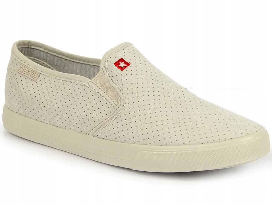 TRAMPKI damskie SLIP ON szare BIG STAR 39