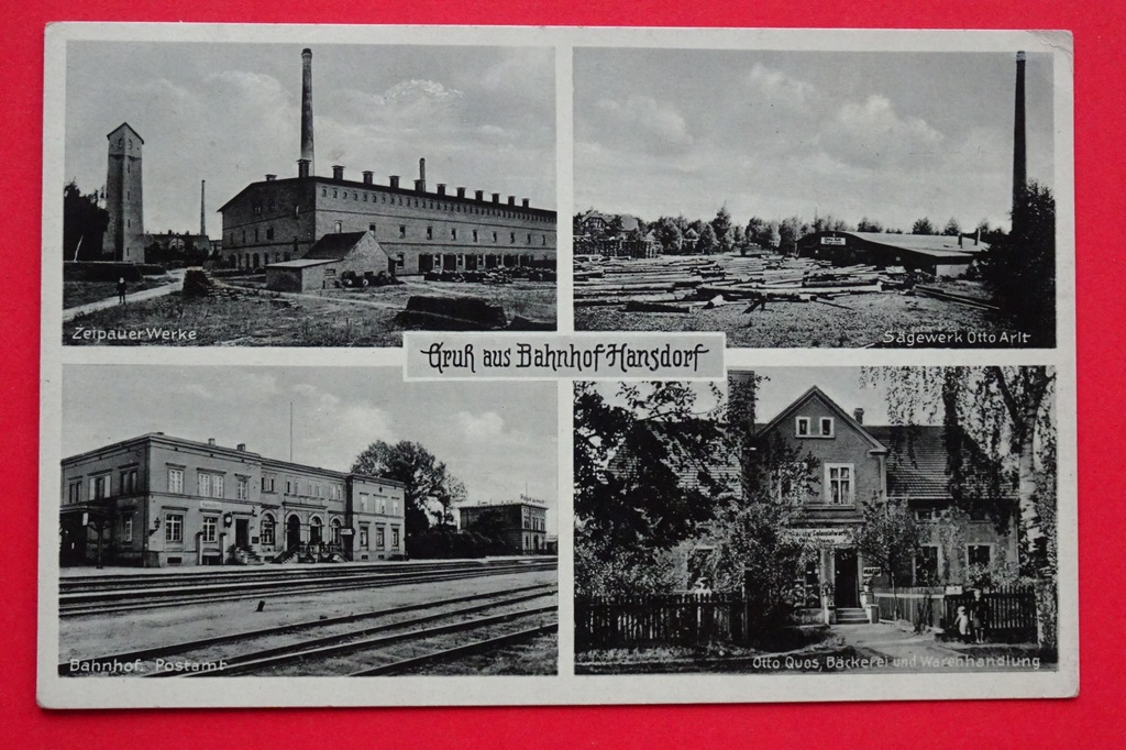 JANKOWA ŻAGAŃSKA, k. Żagań 1186 dworzec, fabryka 12410940896