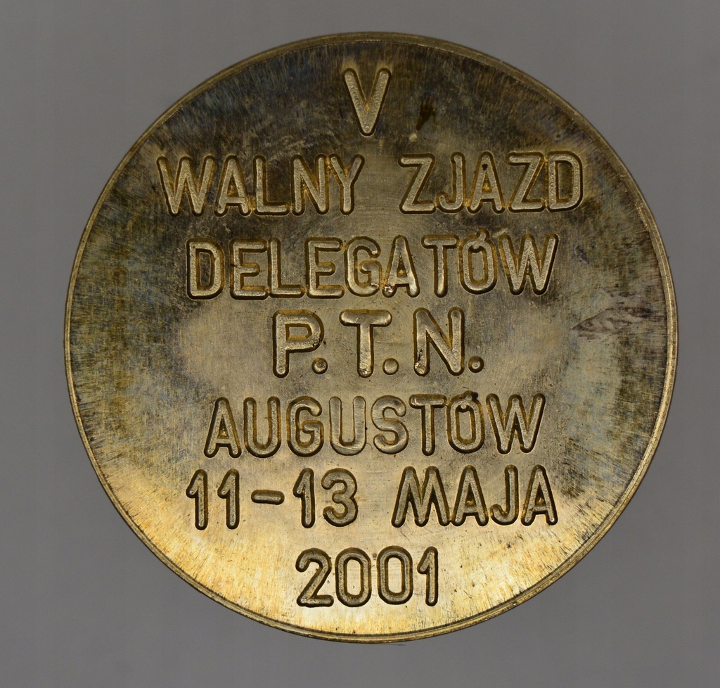 Żeton PTN V Zjazd Delegatów Augustów 2001, Ag