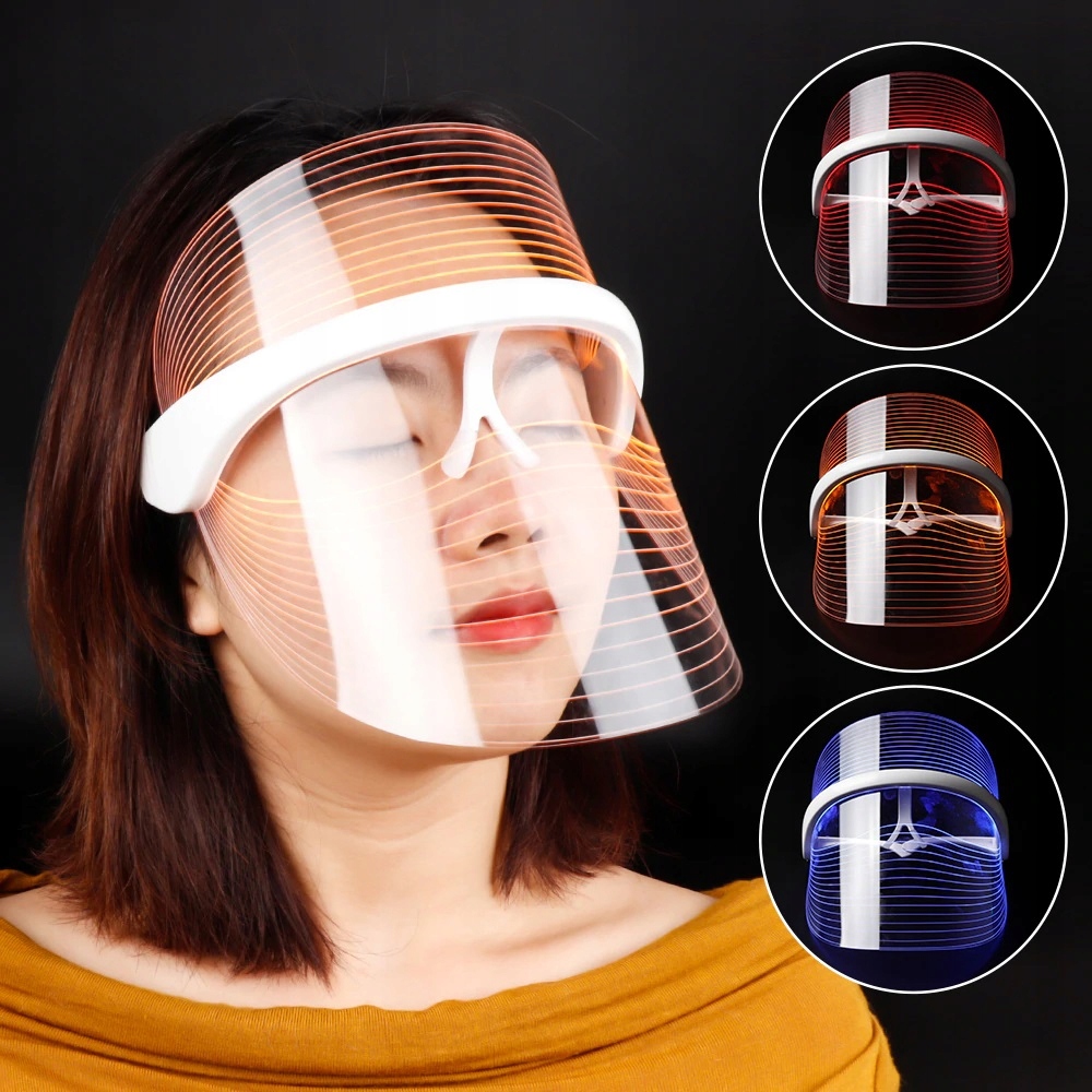 Maska LED Terapia Fotonowa Twarzy 3 Tryby 3w1