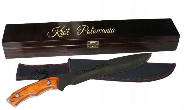 Nóż myśliwski elegancki duży z GRAWEREM na prezent