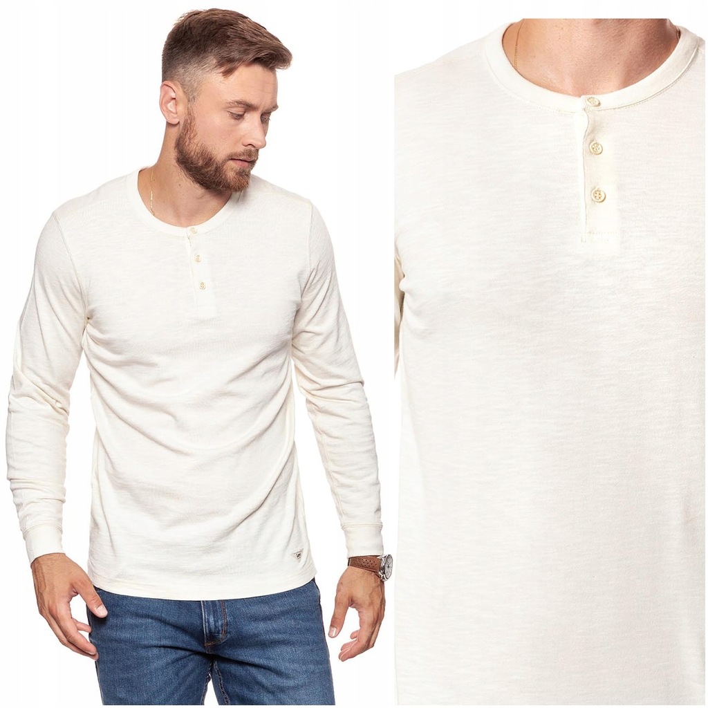 LEE HENLEY MĘSKA BLUZA REGULAR BASIC ZAPINANA XXL