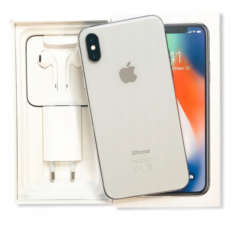 iPhone X 64GB Srebrny Silver W-wa 2100zł