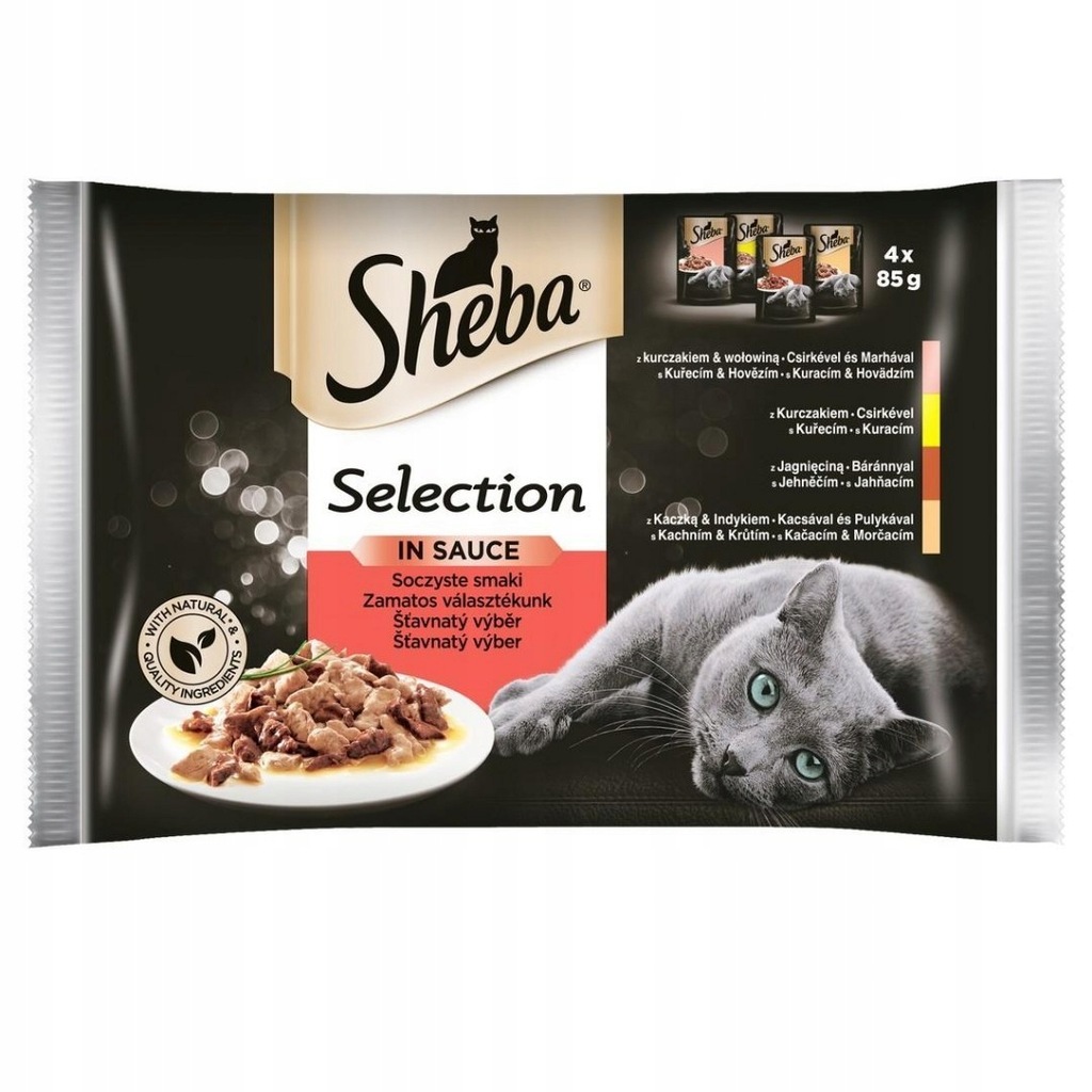 Sheba Sel in Sauce Soczyste Smaki 4x85g