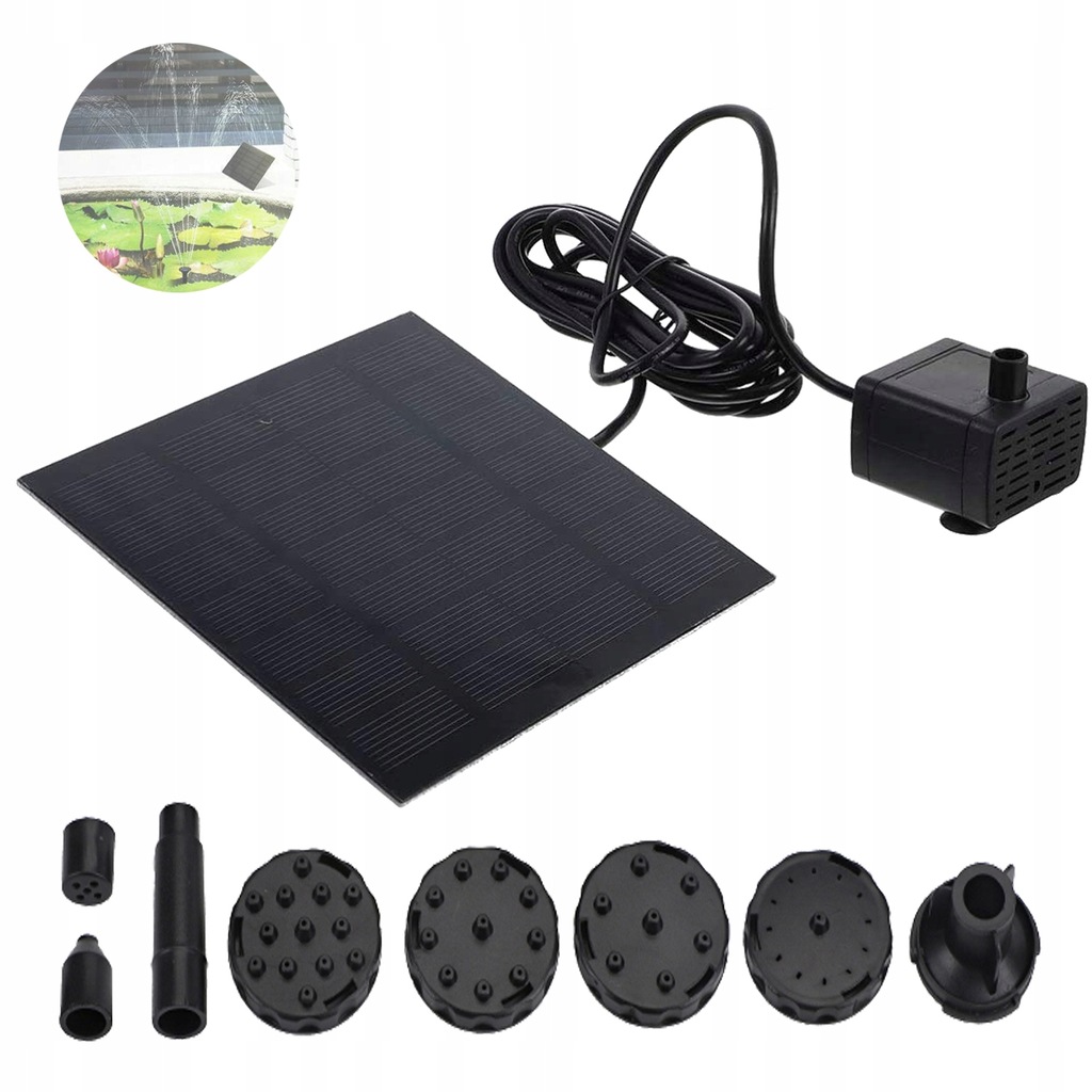 FONTANNA POMPA SOLARNA DO OCZKA WODNEGO DIY 1.5W