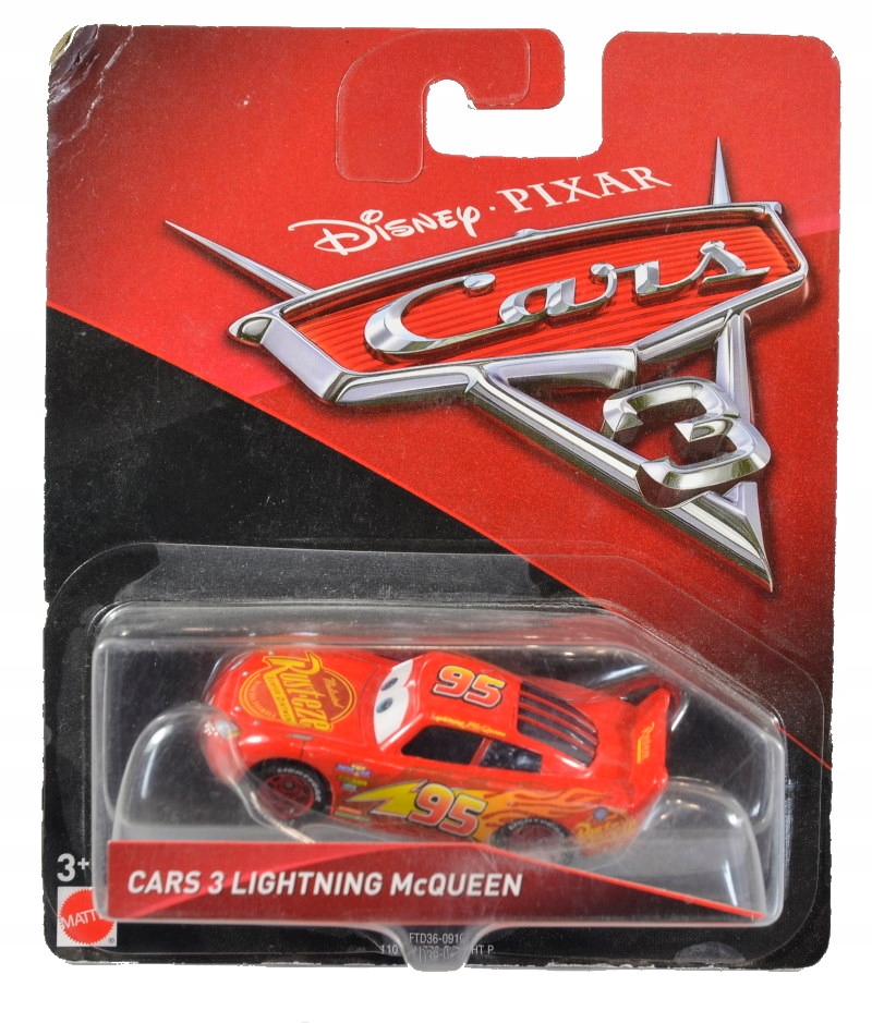 MATTEL CARS AUTA ZYGZAK McQUEEN RUSTEZE+ 1:55 z PL