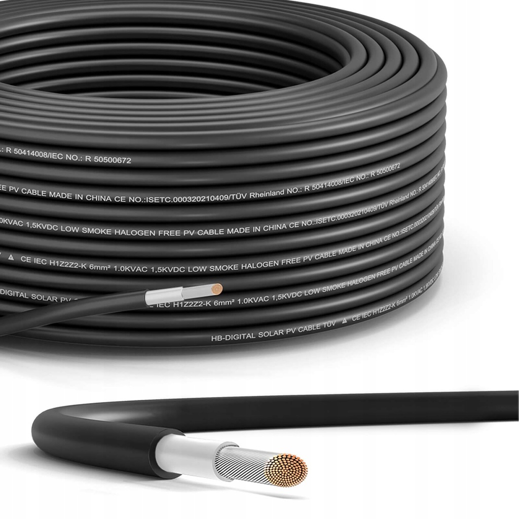 hb-digital Kabel solarny 30 m, 6 mm do modułów