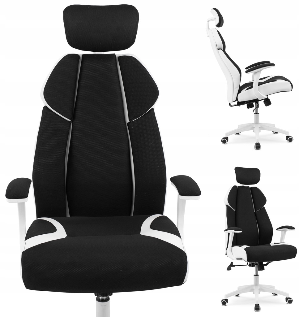 Fotel Biurowy Biały Ergonomiczny Gabinet Do Biurka