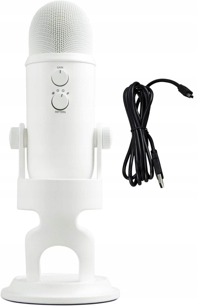 MIKROFON STREAMINGOWY POJEMNOŚCIOWY LOGITECH BLUE YETI - BIAŁY