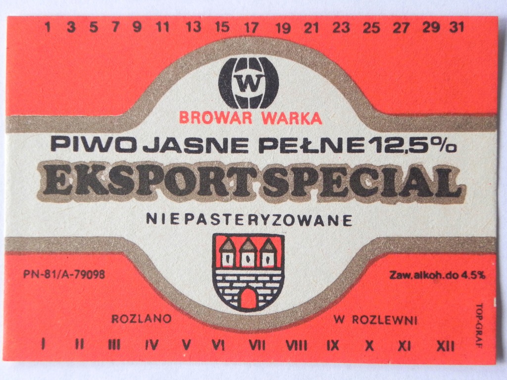 Polska etykieta /92/ - WARKA